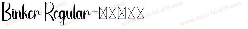 Binker Regular字体转换